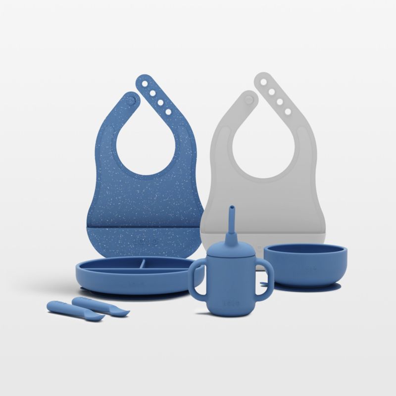 Lalo Blueberry Blue First Bite Full Baby Feeding Set - image 0 of 10