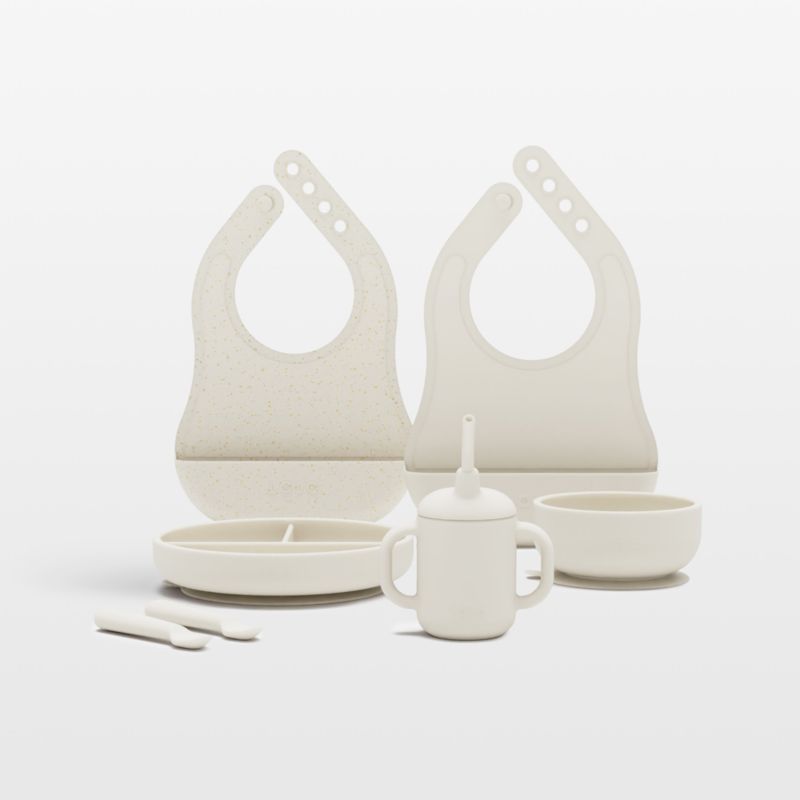 Lalo Oatmeal White First Bite Full Baby Feeding Set - image 0 of 10