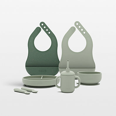 View Lalo Sage Green First Bite Full Baby Feeding Set details