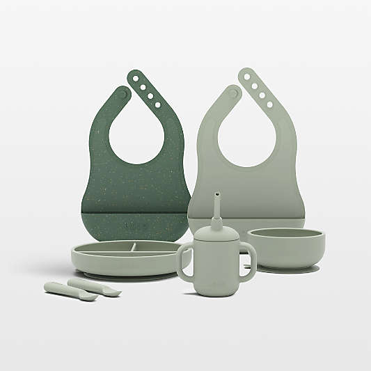 Lalo Sage Green First Bite Full Baby Feeding Set