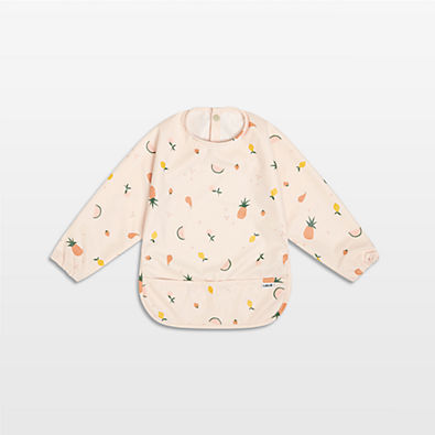 View Lalo Grapefruit Pink Fruit Print Smock Bib details