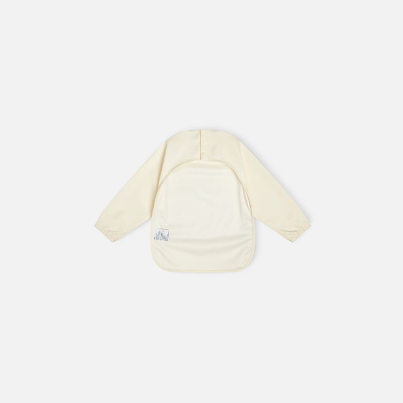 Lalo Oatmeal White Smock Bib - image 3 of 5