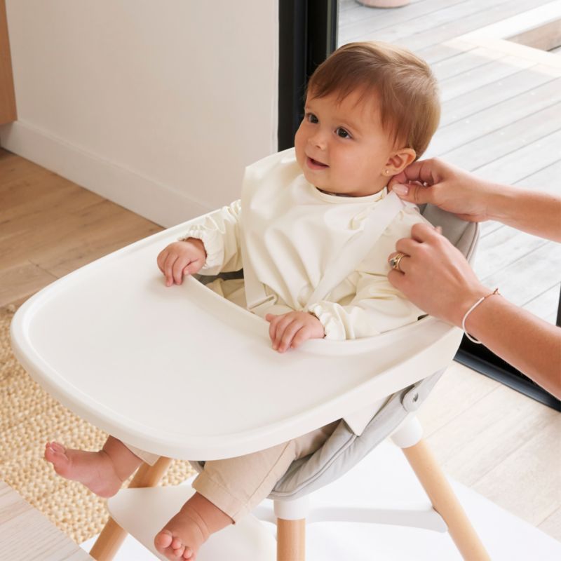 Lalo Oatmeal White Smock Bib - image 1 of 5