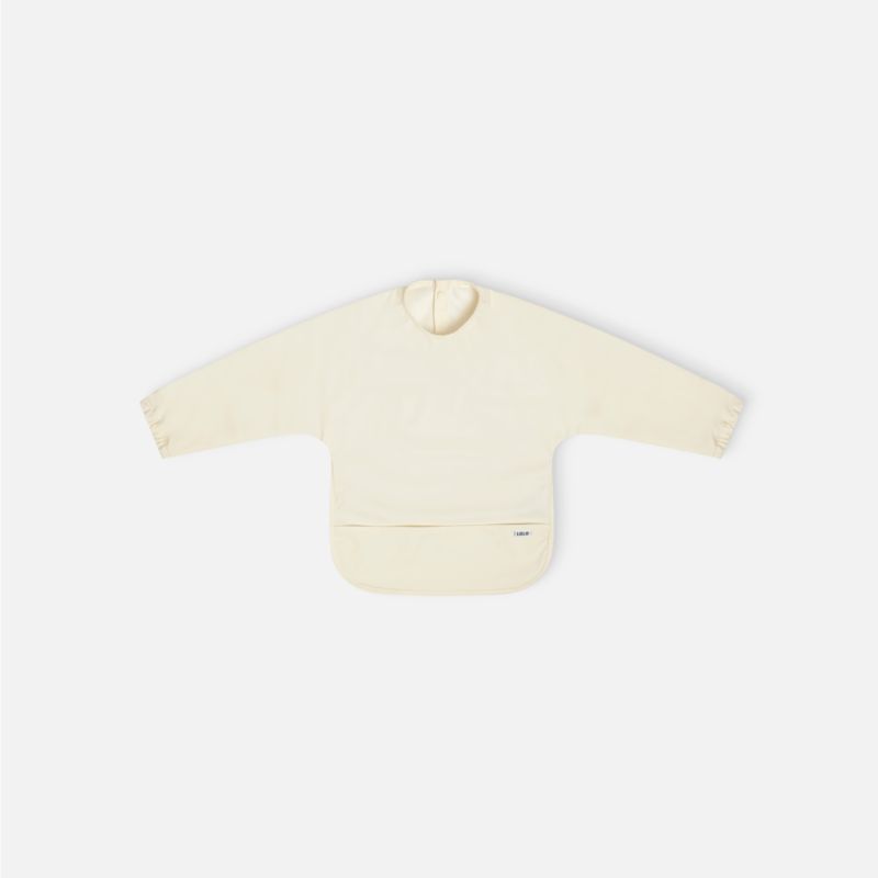 Lalo Oatmeal White Smock Bib - image 2 of 5