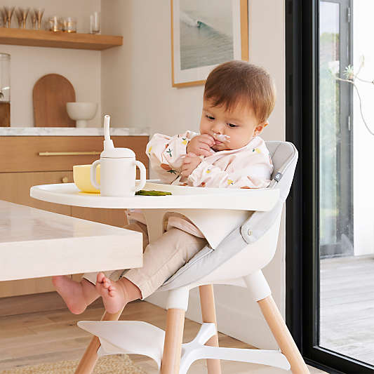 Lalo The Cushion Baby High Chair Coconut White Cushion