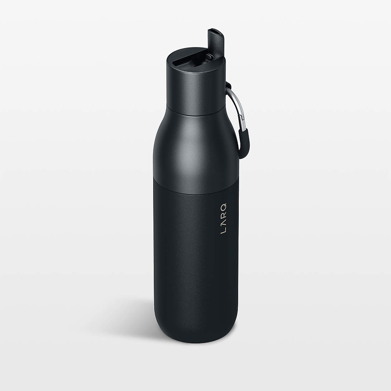 LARQ Granite Black 25-Oz. Flip-Top Water Bottle | Crate & Barrel