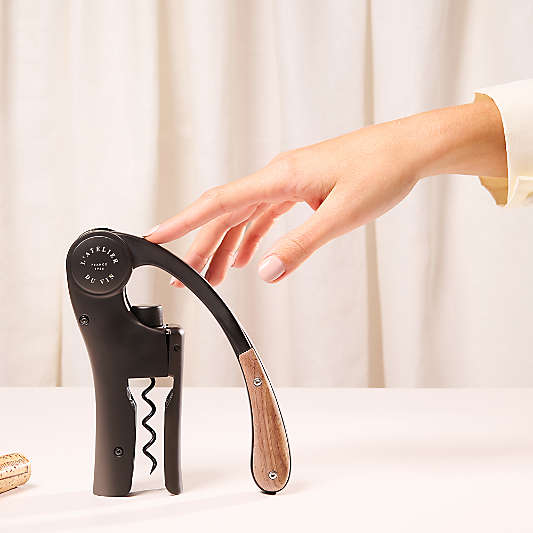 L'Atelier du Vin Oeno Motion Black Corkscrew with Walnut Handle