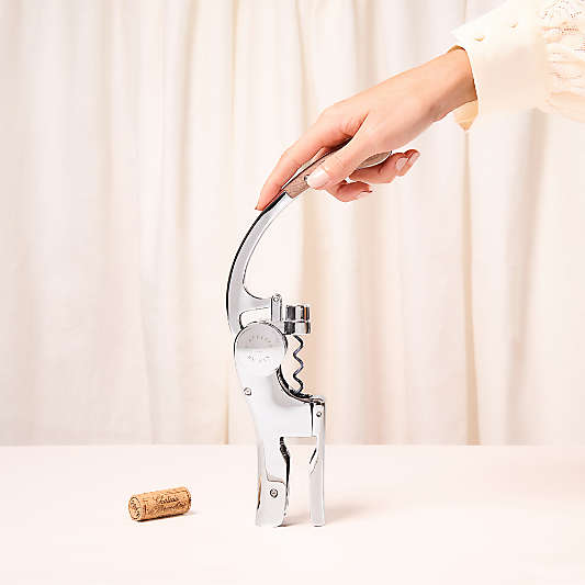 L'Atelier du Vin Box Silver Corkscrew with Walnut Handle