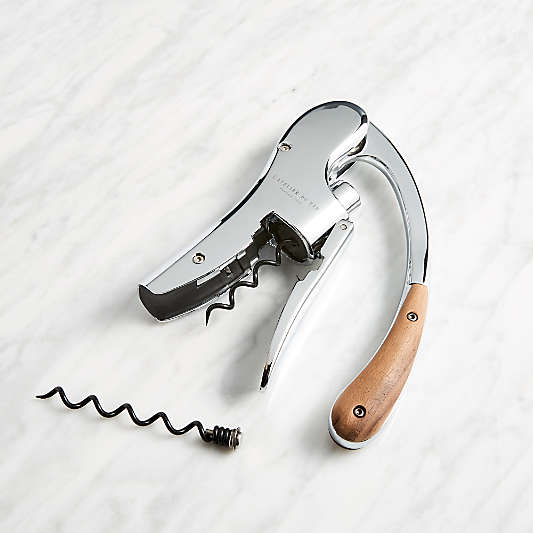 L'Atelier du Vin Box Silver Corkscrew with Walnut Handle