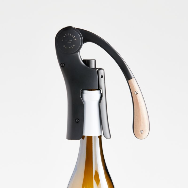 L'Atelier du Vin Oeno Motion Black Corkscrew with Walnut Handle - image 1 of 4