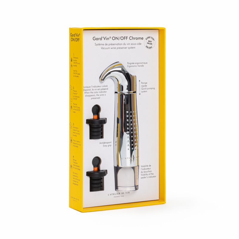 L'Atelier du VinGard Vin On/Off Metal Wine Preservation System - image 4 of 6