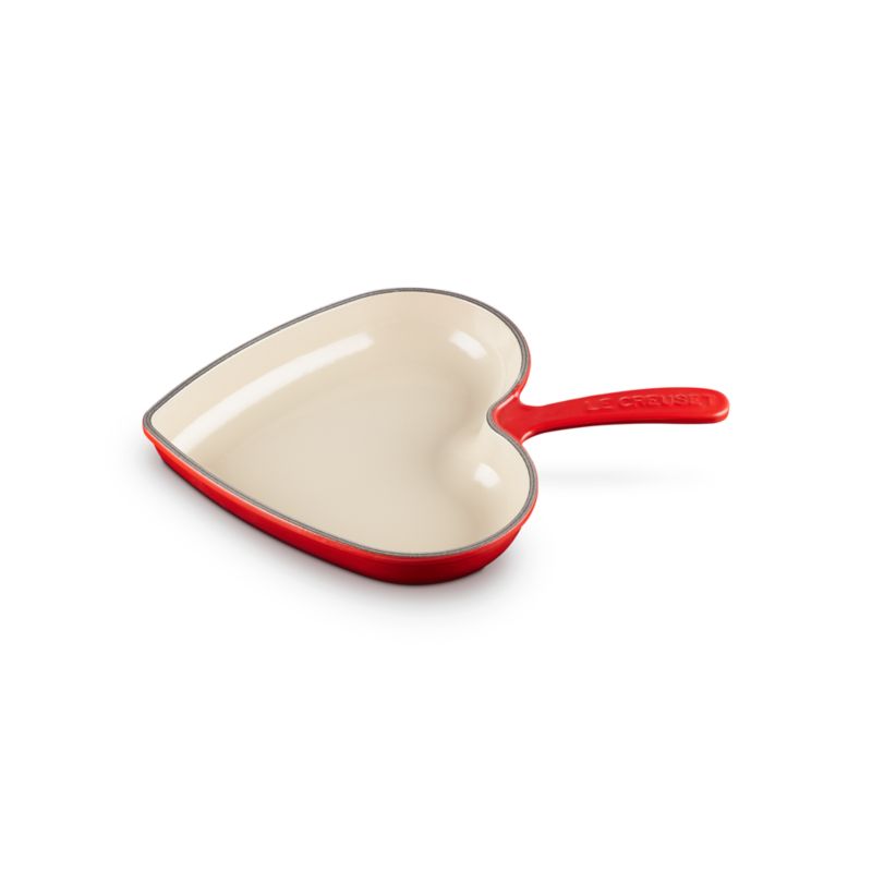 Le Creuset ® Traditional 10.25" Cerise Enameled Cast Iron Heart Skillet - image 4 of 5