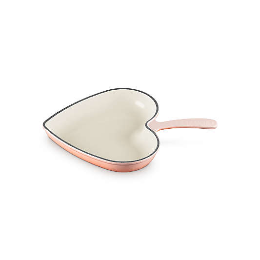 Le Creuset ® Traditional 10.25" Peche Enameled Cast Iron Heart Skillet