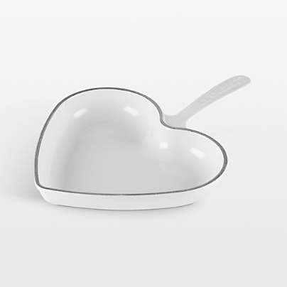 Le Creuset ® Traditional 10.25" White Enameled Cast Iron Heart Skillet