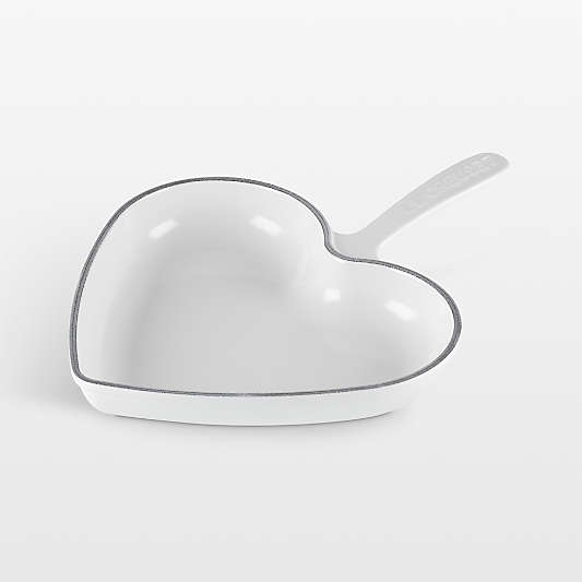 Le Creuset ® Traditional 10.25" White Enameled Cast Iron Heart Skillet