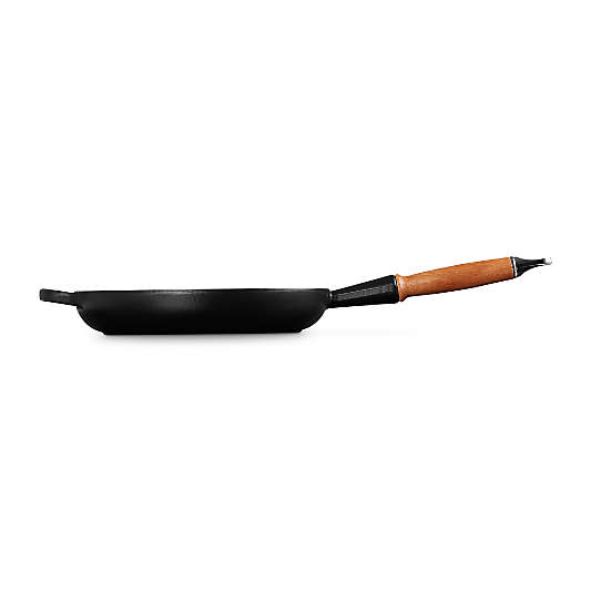 Le Creuset ® Signature 10.25" Licorice Enameled Cast Iron Skillet with Wooden Handle