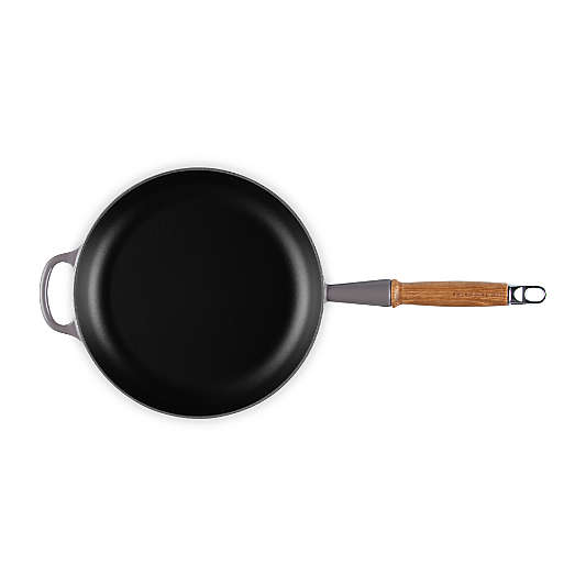 Le Creuset ® Signature 10.25" Oyster Enameled Cast Iron Skillet with Wooden Handle