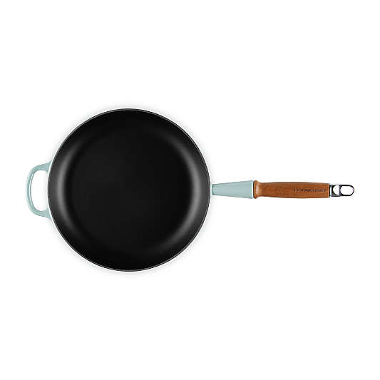 Le Creuset ® Signature 10.25" Sea Salt Enameled Cast Iron Skillet with Wooden Handle