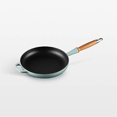 Le Creuset ® Signature 10.25" Sea Salt Enameled Cast Iron Skillet with Wooden Handle