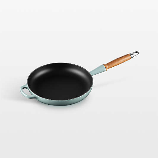 Le Creuset ® Signature 10.25" Sea Salt Enameled Cast Iron Skillet with Wooden Handle