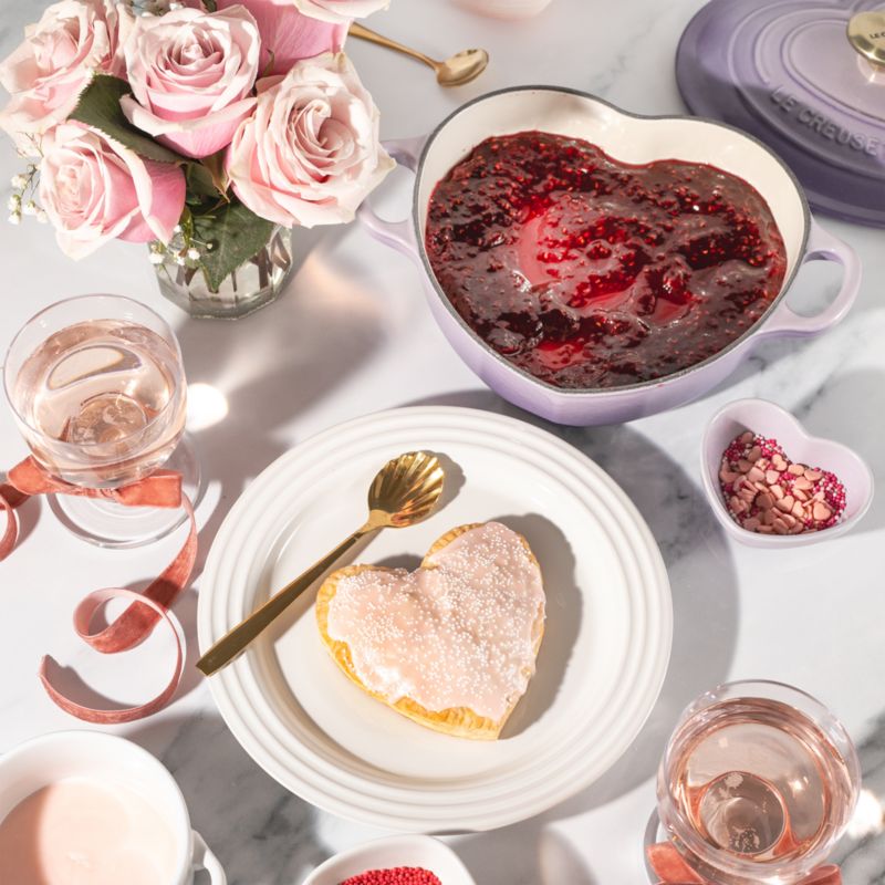 Le Creuset ® Traditional 1.25-Qt. Provence Enameled Cast Iron Heart Dish with Light Gold Heart Knob - image 1 of 7