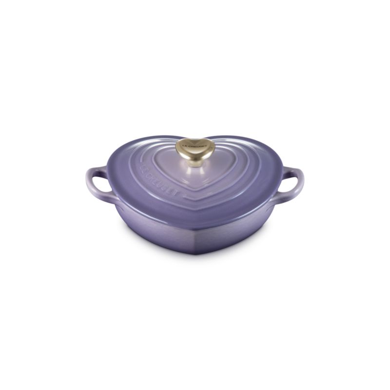 Le Creuset ® Traditional 1.25-Qt. Provence Enameled Cast Iron Heart Dish with Light Gold Heart Knob - image 3 of 7