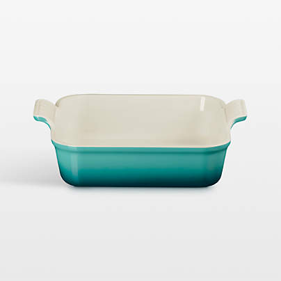 Le Creuset ® Heritage 3-Qt. Bleu Riviera Square Ceramic Baking Dish