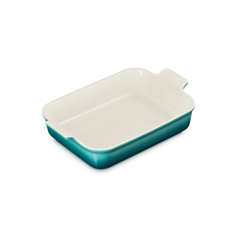 Le Creuset ® Heritage 4-Qt. Bleu Riviera Rectangular Ceramic Baking Dish - image 6 of 8