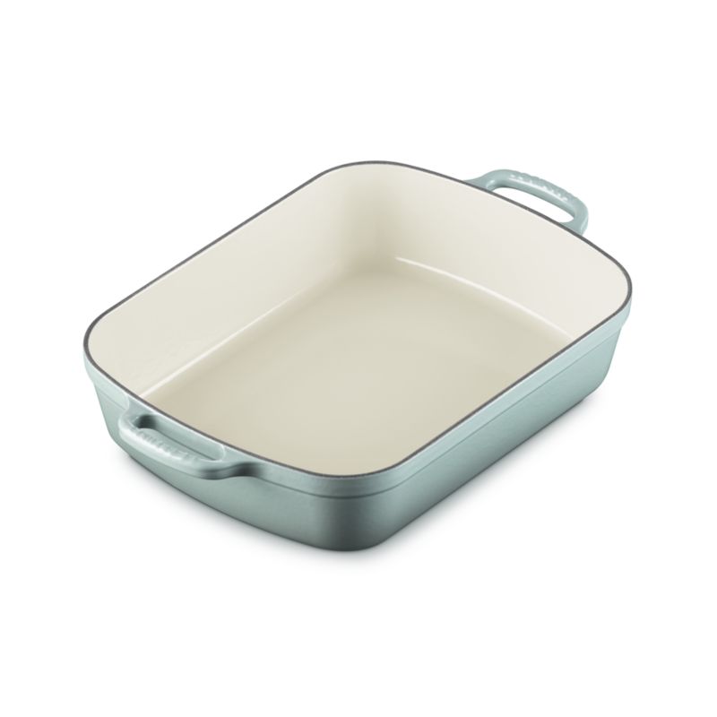 Le Creuset Signature ® 5.25-Qt. Sea Salt Enameled Cast Iron Rectangular Roaster - image 5 of 8