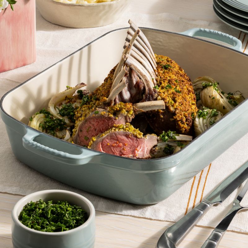 Le Creuset Signature ® 5.25-Qt. Sea Salt Enameled Cast Iron Rectangular Roaster - image 1 of 8