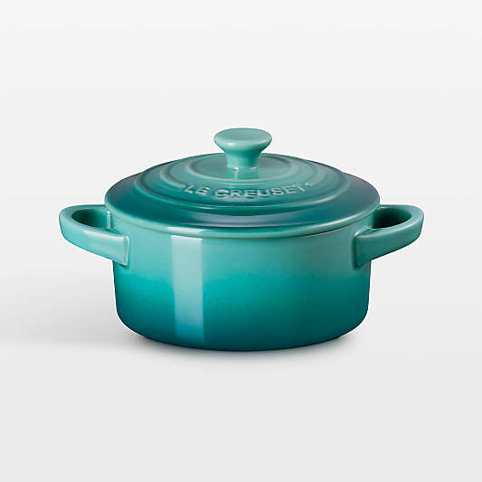Le Creuset ® Heritage Bleu Riviera 0.25-L Stoneware Mini Cocotte with Lid