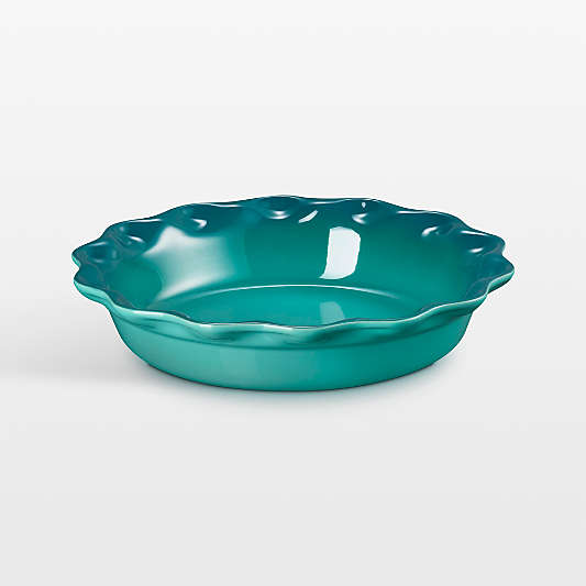 Le Creuset ® Heritage 23cm Bleu Riviera Stoneware Pie Dish with Fluted Rim