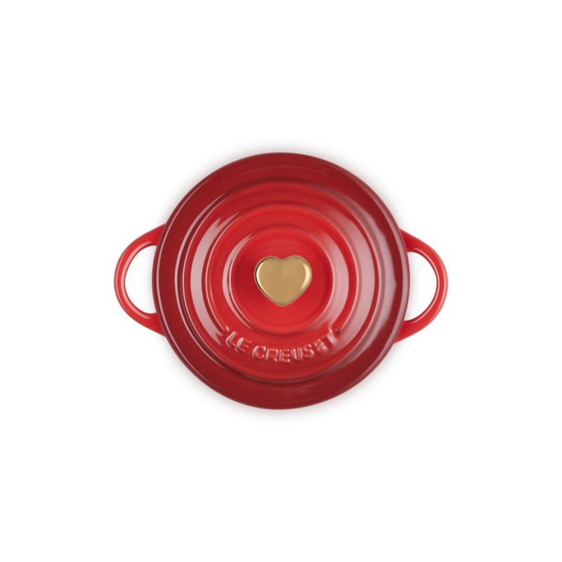 Le Creuset ® 8-oz Cerise Mini Cocotte with Gold Heart Knob - image 4 of 4