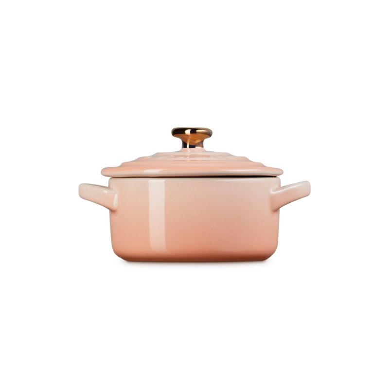 Le Creuset ® 8-oz. Peche Mini Cocotte with Gold Heart Knob - image 1 of 5
