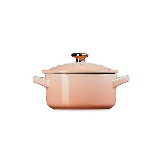 Le Creuset ® 8-oz. Peche Mini Cocotte with Gold Heart Knob