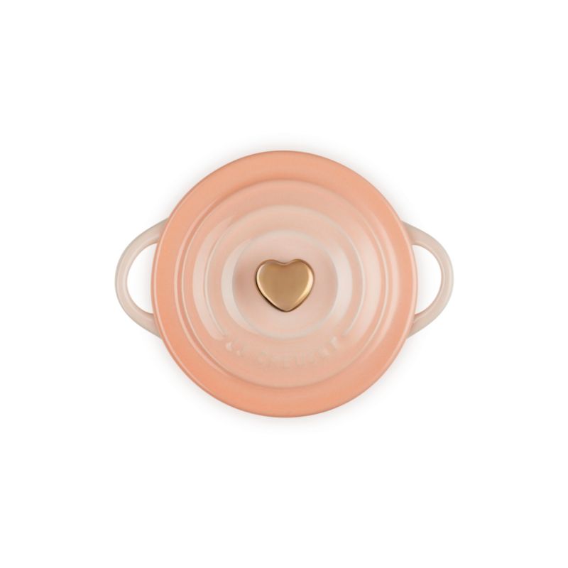 Le Creuset ® 8-oz. Peche Mini Cocotte with Gold Heart Knob - image 2 of 5