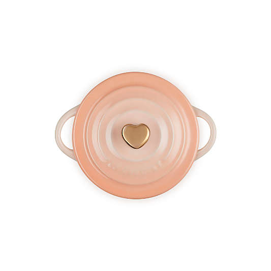 Le Creuset ® 8-oz. Peche Mini Cocotte with Gold Heart Knob