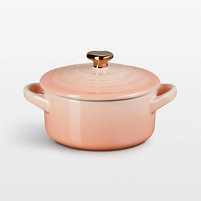 Le Creuset ® 8-oz. Peche Mini Cocotte with Gold Heart Knob