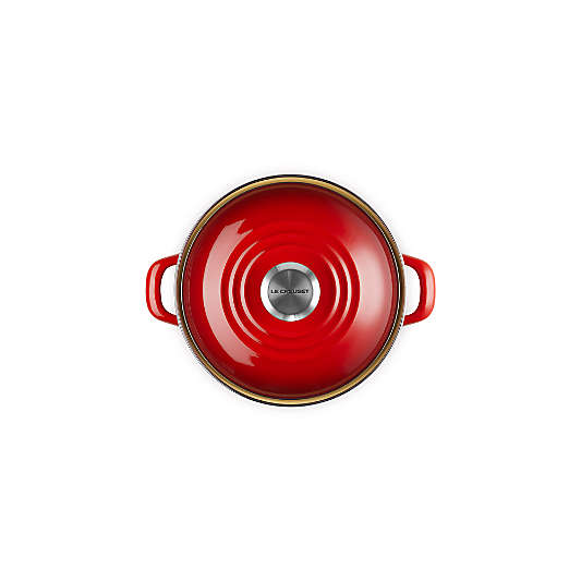 Le Creuset ® 3.8-Qt. Cerise Enameled Steel Petite Stockpot with Stainless Steel Knob