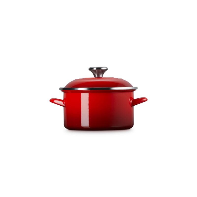 Le Creuset ® 3.8-Qt. Cerise Enameled Steel Petite Stockpot with Stainless Steel Knob - image 2 of 4