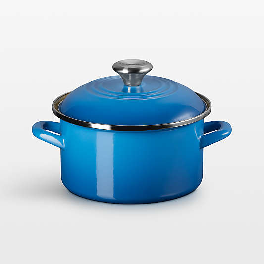 Le Creuset ® 3.8-Qt. Marseille Enameled Steel Petite Stockpot with Stainless Steel Knob