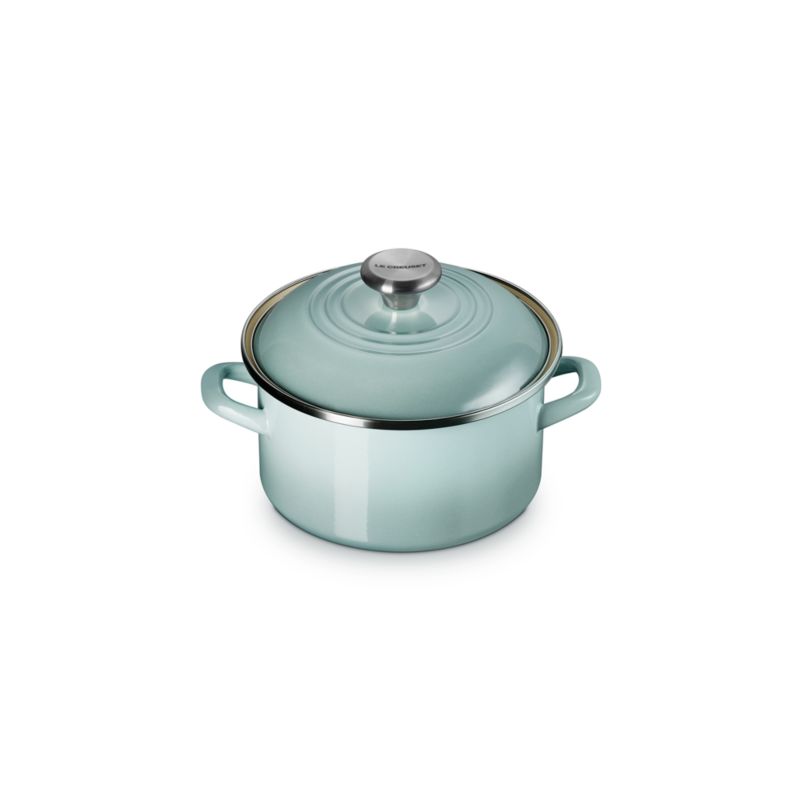 Le Creuset ® 3.8-Qt. Sea Salt Enameled Steel Petite Stockpot with Stainless Steel Knob - image 2 of 4