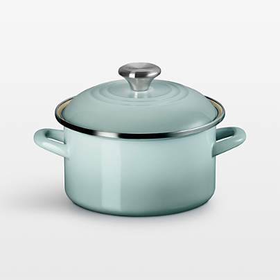 Le Creuset ® 3.8-Qt. Sea Salt Enameled Steel Petite Stockpot with Stainless Steel Knob