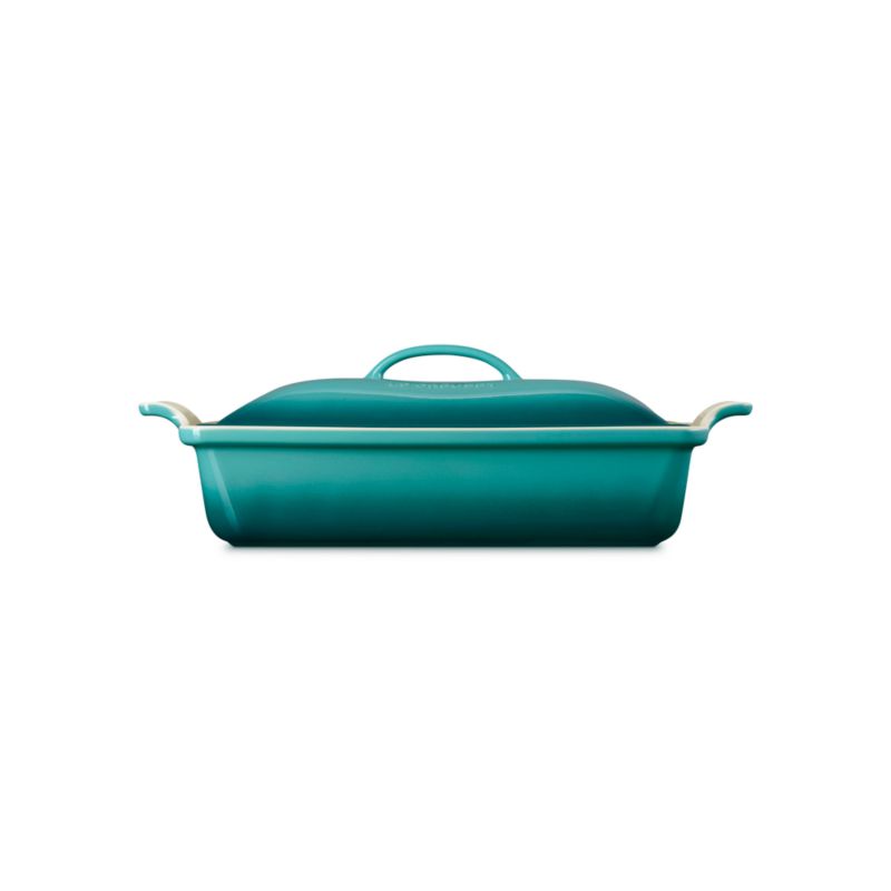 Le Creuset ® Heritage 4-Qt. Bleu Riviera Covered Rectangular Ceramic Baking Dish with Lid - image 2 of 9