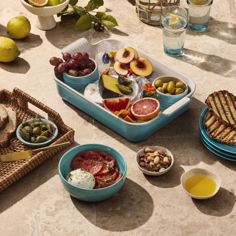 Le Creuset ® Heritage 4-Qt. Bleu Riviera Covered Rectangular Ceramic Baking Dish with Lid - image 1 of 9