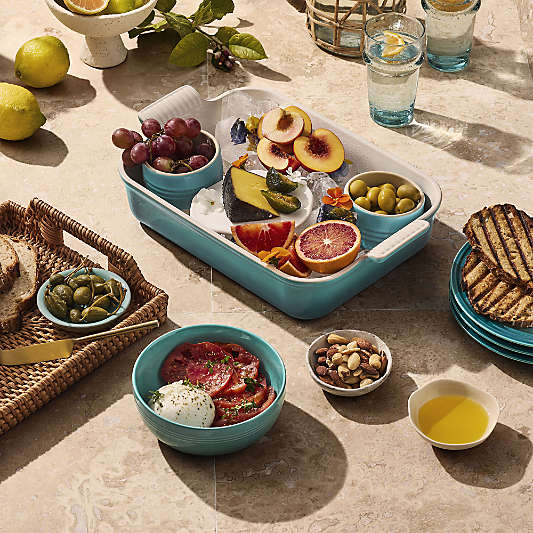 Le Creuset Bleu Riviera 3.8-Liter Rectangular Stoneware Baking Dish