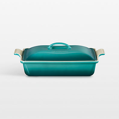 View Le Creuset Bleu Riviera 3.8-Liter Rectangular Stoneware Baking Dish details