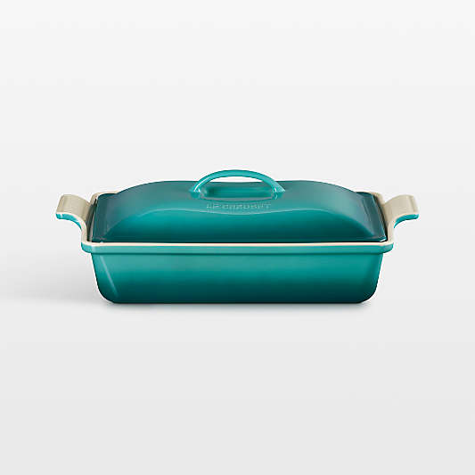 Le Creuset ® Heritage 4-Qt. Riviera Covered Rectangular Ceramic Baking Dish with Lid