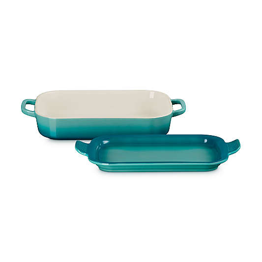 Le Creuset ® Bleu Riviera Rectangular Baker with Platter Lid