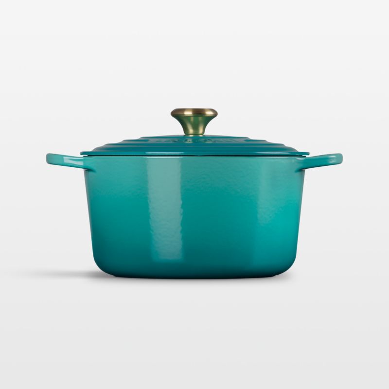 Le Creuset ® Signature 6.2 L/6.5 Qt. Bleu Riviera Enameled Cast Iron Deep Round Dutch Oven - image 2 of 7